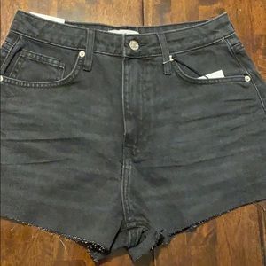 Black High Waisted Jean Shorts